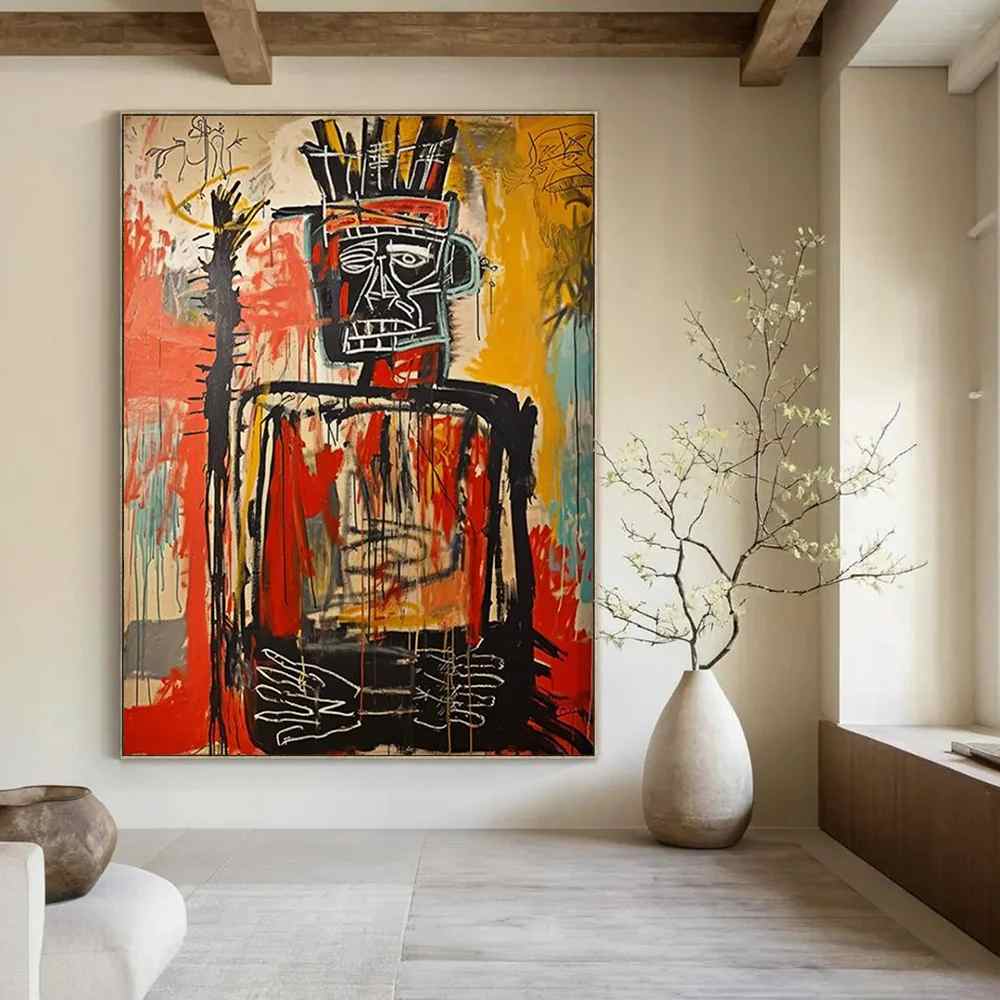 Office Hand-painted Handmade Figure Style Giant Abstract Wall Art 0AHET